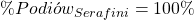 Rendered by QuickLaTeX.com \%Podiów_{Serafini} = 100\%